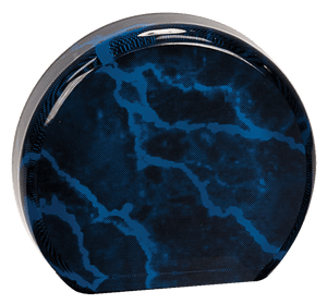 Blue 3 1/2" Marble Acrylic Circle