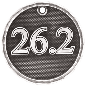 Antique Silver 2" 3D Marathon Medal