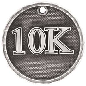Antique Silver 2" 3D 10K Medal