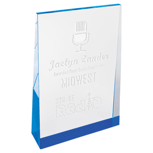 Blue 4" x 6" Acrylic Wedge