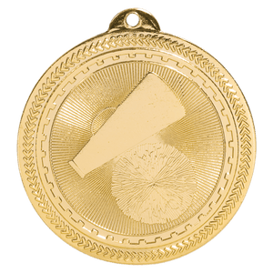 Bright Gold 2" Cheer Laserable BriteLazer Medal