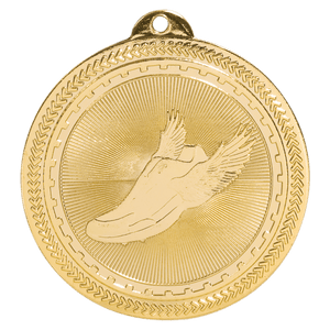 Bright Gold 2" Track Laserable BriteLazer Medal