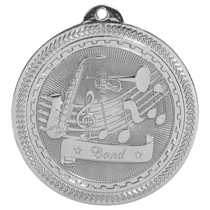 Bright Silver 2" Band Laserable BriteLazer Medal