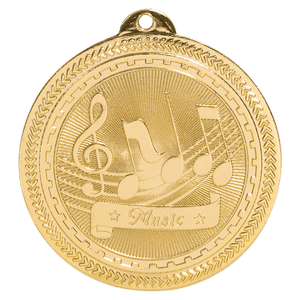 Bright Gold 2" Music Laserable BriteLazer Medal