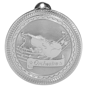 Bright Silver 2" Orchestra Laserable BriteLazer Medal