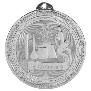 Bright Silver 2" Science Laserable BriteLazer Medal