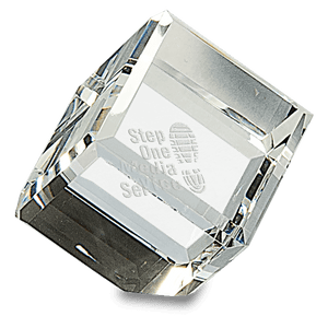 2" 2 2" x 2" Crystal Cube