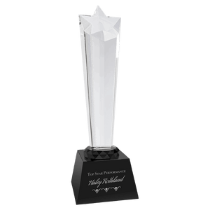10" Crystal Rising Star with Base