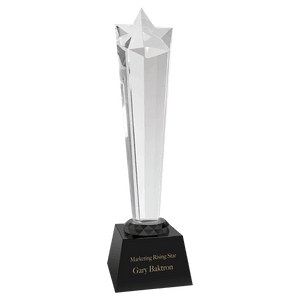 11 3/4" Crystal Rising Star with Base