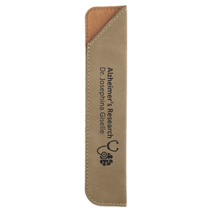 Light Brown 6 1/4" Laserable Leatherette Pen Sleeve
