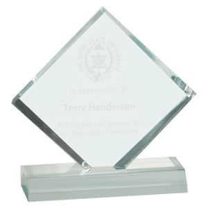 Jade 4" x 4" Diamond Jewel Beveled Acrylic Blank