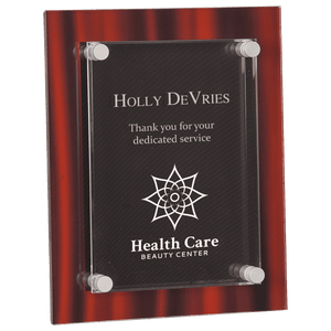 Red 8" x 10" Velvet Stand-Off Acrylic Plaque