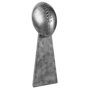 Antique Silver 15" Football Resin