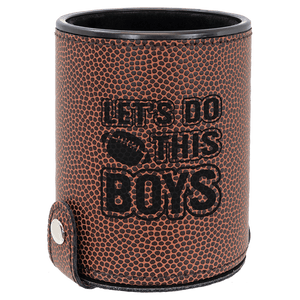 Football Laserable Leatherette Dice Cup with 5 Dice