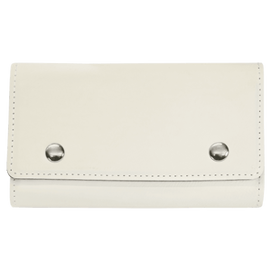 White Laserable Leatherette Card & Dice Set