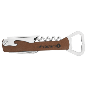 Laserable Leatherette Wine Bottle Opener