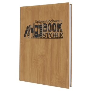 Bamboo 7" x 9 3/4" Laserable Leatherette Journal with Lined Notepad