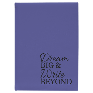 Purple 7" x 9 3/4" Laserable Leatherette Journal with Lined Notepad