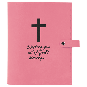 6 1/2" x 8 3/4" Leatherette Book/Bible Cover with Snap Closure