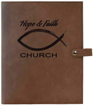 8 3/4" x 11" Leatherette Book/Bible Cover with Snap Closure