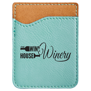 Teal Laserable Leatherette Phone Wallet