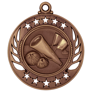 Antique Bronze 2 1/4" Cheer Galaxy Medal