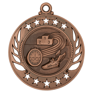Antique Bronze 2 1/4" Track Galaxy Medal
