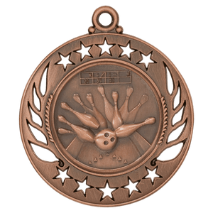 Antique Bronze 2 1/4" Bowling Galaxy Medal