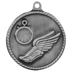 Antique Silver 2" Track High Relief Medal