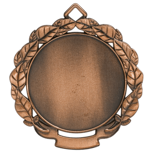 Antique Bronze 2 3/4" Leaf 2" Insert Holder Medal