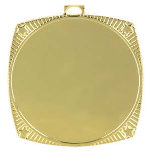 Bright Gold 2 1/8" Square Star 2" Insert Holder Medal