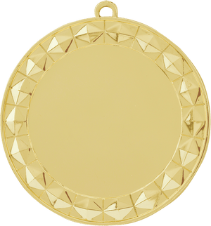 Bright Gold 2 3/4" Diamond 2" Insert Holder Medal