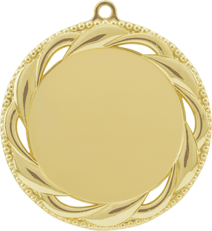 Bright Gold 2 3/4" Rosette 2" Insert Holder Medal