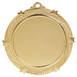 Bright Gold 2 3/4" 6-Star 2" Insert Medal Holder