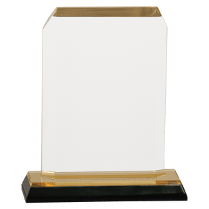 Gold 3 1/2" x 5 1/2" Clipped Corner Impress Acrylic