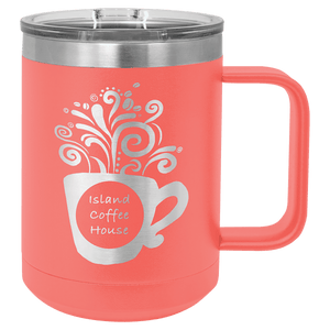 Coral Polar Camel 15 oz. Vacuum Insulated Mug with Slider Lid