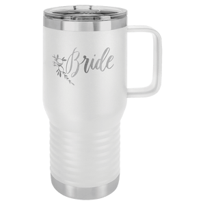 White Polar Camel 20 oz. Vacuum Insulated Travel Mug with Slider Lid