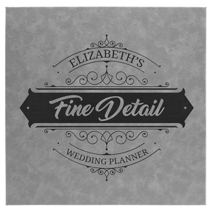 Gray 14" x 14" Laserable Leatherette Wall Decor with Sawtooth Hanger