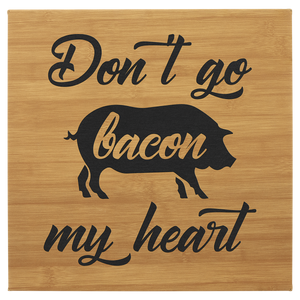 Bamboo 14" x 14" Laserable Leatherette Wall Decor with Sawtooth Hanger