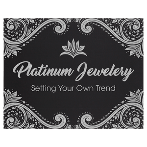Black/Silver 12" x 18" Laserable Leatherette Wall Decor with Sawtooth Hanger