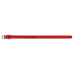 Red Extra Large 27" x 1 1/4" Laserable Leatherette Dog Collar