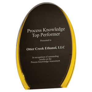 Black/Gold 7"/ Luminary Oval Acrylic