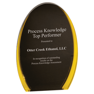 Black/Gold 8"/ Luminary Oval Acrylic