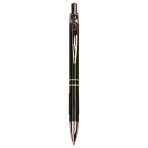 Black with Silver Trim Laserable Pen with Gripper