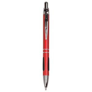 Red with Silver Trim Laserable Pen with Gripper