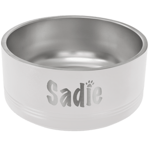 White Polar Camel 64 oz. Large Pet Bowl