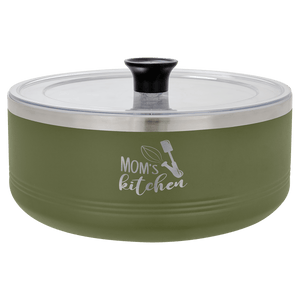Olive Green Polar Camel 3 Quart Serving Bowl with Lid