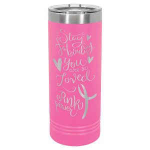 Pink Polar Camel 22 oz. Skinny Tumbler with Slider Lid