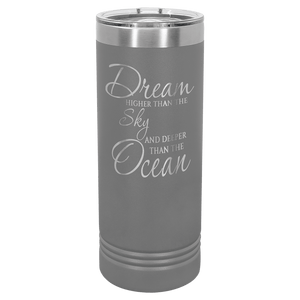 Dark Gray Polar Camel 22 oz. Skinny Tumbler with Slider Lid