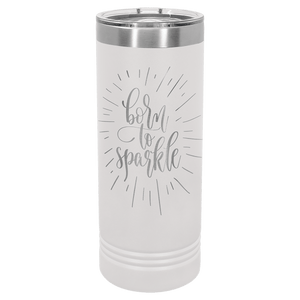 White Polar Camel 22 oz. Skinny Tumbler with Slider Lid